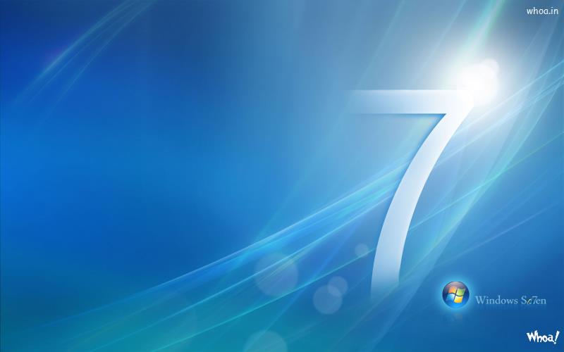 Windows 7 Blue And White Ray Shading Full HD Wallpapers