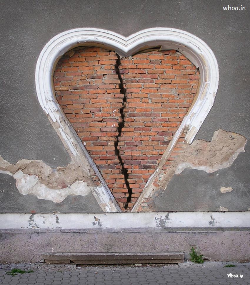 Break Heart In Wall Art Hd Wallpaper For Mobile