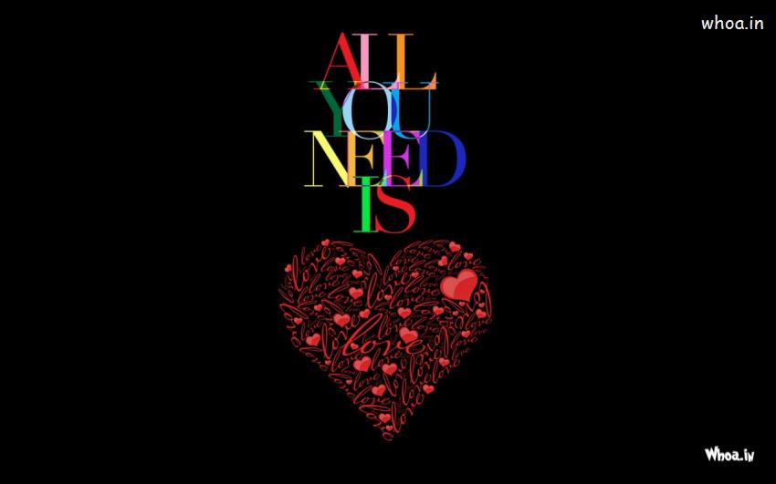 Colorful All You Need Is Hd Wallpaper