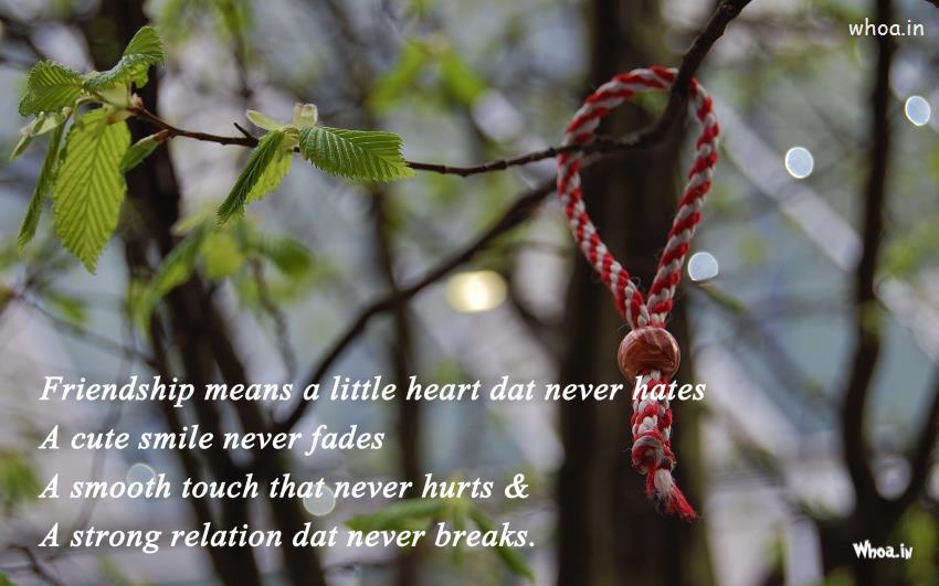 Friendship Is A Little Heart Quote And Natural HD Wallpaper
