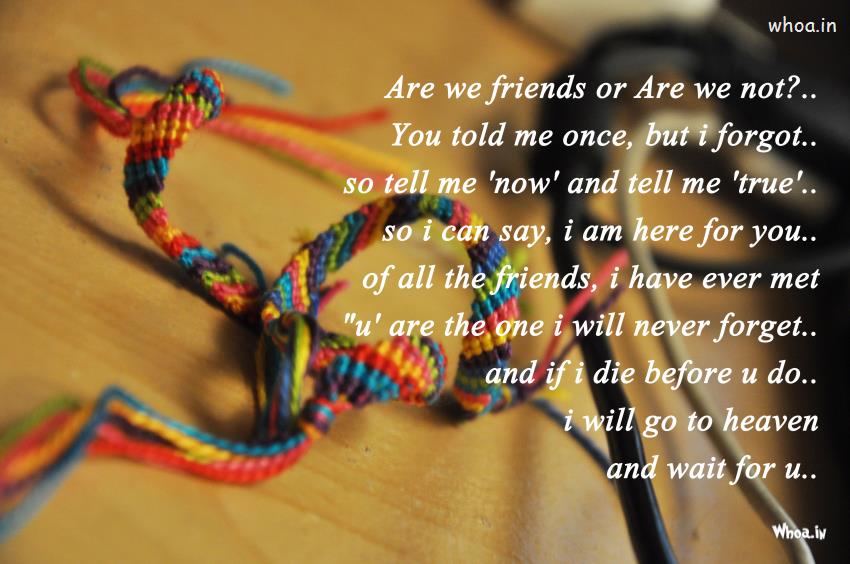 Happy Friendship Day Colorful Belt And Friendship Quote HD Wallpaper