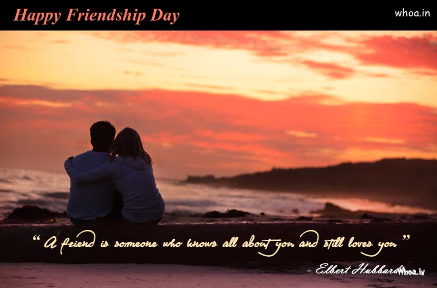 Happy Friendship Day Couple With Sun Shine Atmosphere HD Wallpapers