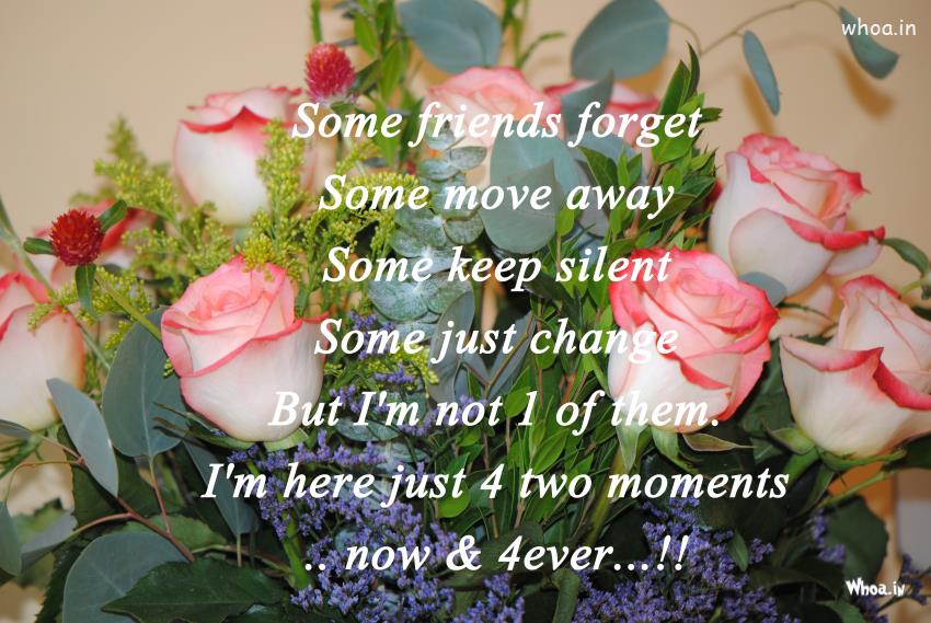 Happy Friendship Day Quote And Flowers Bouquet HD Wallpaper