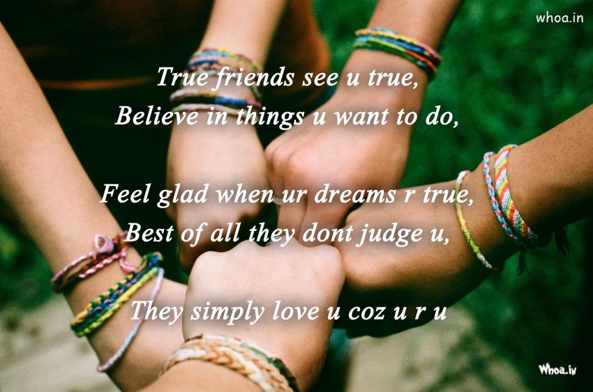 True Friends Friendship Quote HD Wallpaper