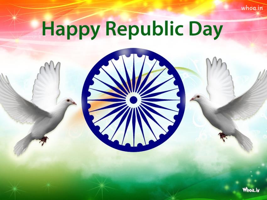 Happy Republic Day White Bird Wallpaper