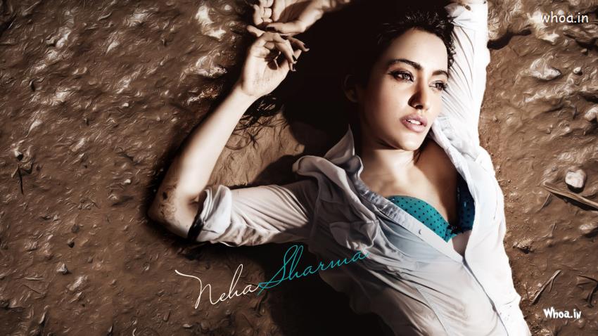 Neha Sharma Hot Cleavage Hd Wallpapers