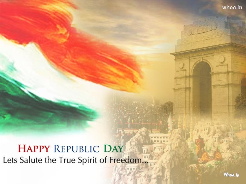 Republic Day Lets Selute The True Spirit Of Freedom Hd Wallpaper