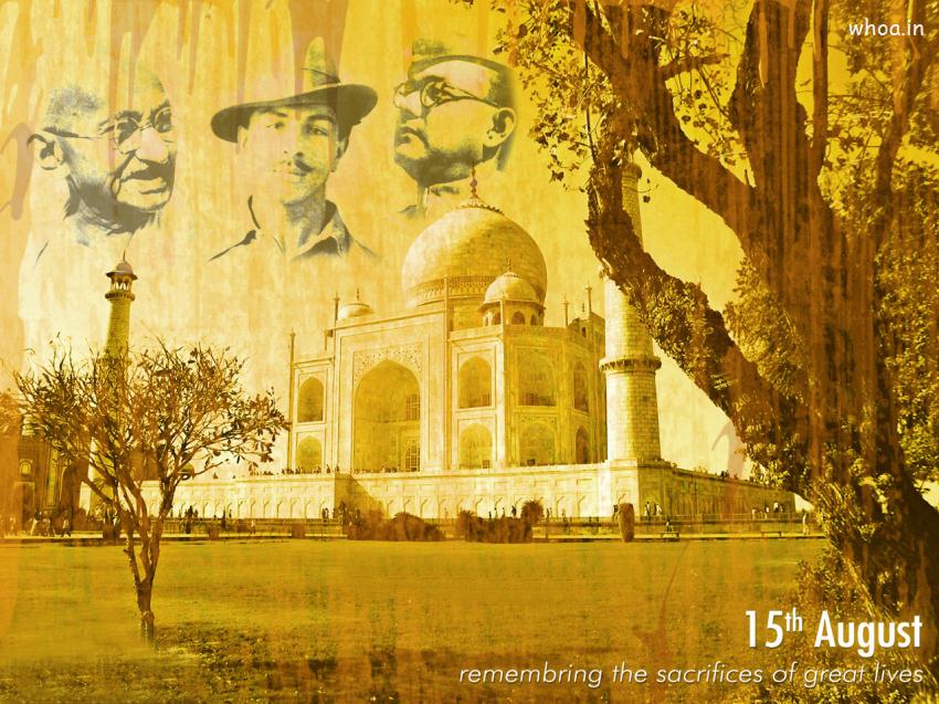 15Th August Freedom Fighter Wallpaper