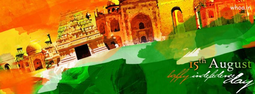 15Th August Independence Day Painting Facebook Cover