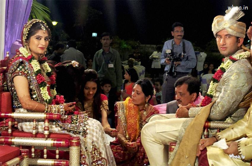 Cheteshwar Pujara Marriage Pics