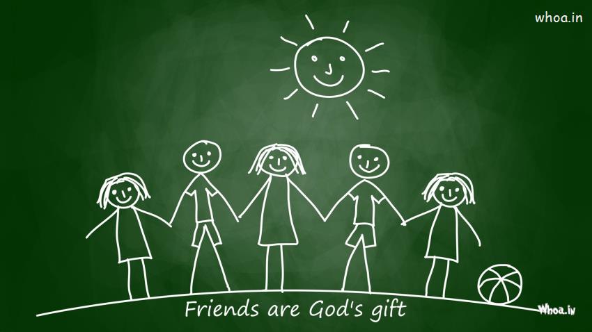 Friends Are God's Gift Quotes Wallpaper