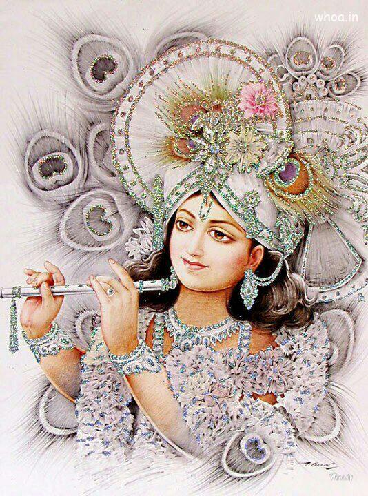 Happy Janmashtami Lord Krishna Art Wallpaper