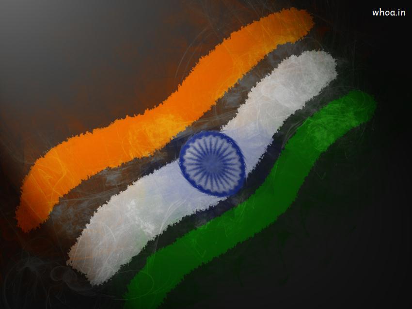 India Flag Art Hd Wallpaper For Desktop