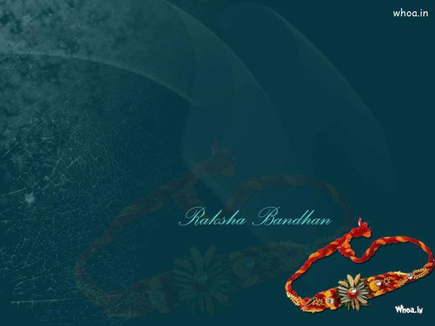 Raksha Bandhan Greetings Blue Wallpaper