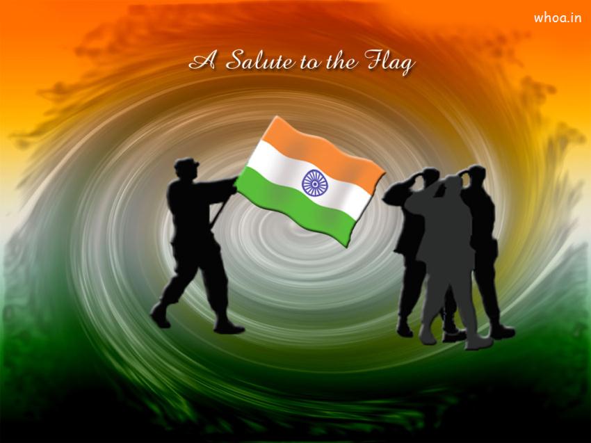 Salute To Indian Flag Wallpaper