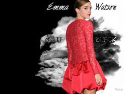 emma watson in red dress