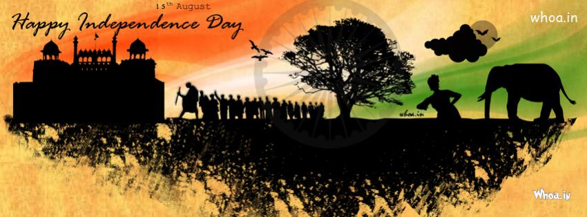 Happy Independence Day With Indian Culture Fb Cover