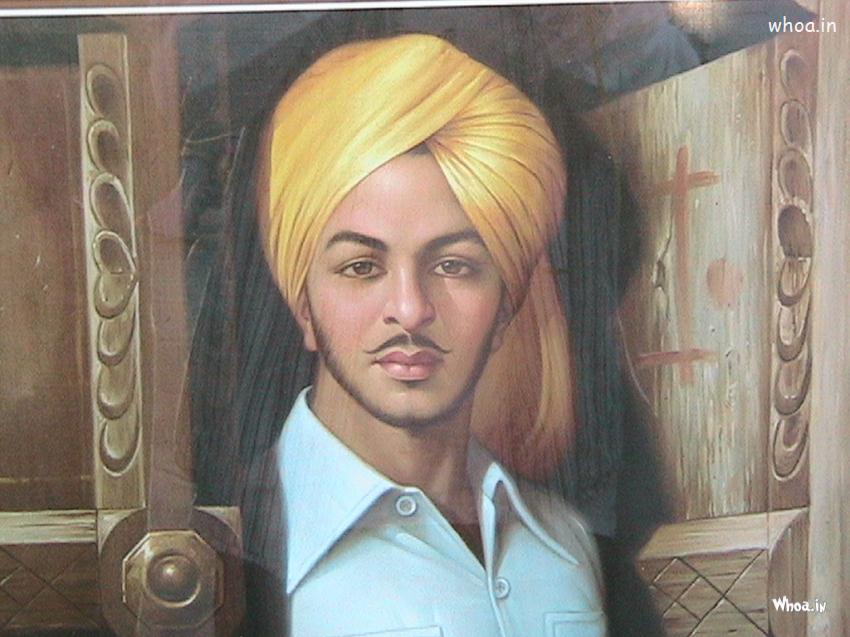 Bhagat Singh Colorful Sketch