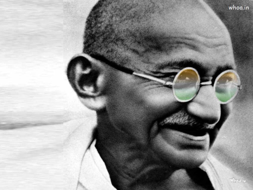 Gandhi Jayanti Celebration Black And White Wallpaper