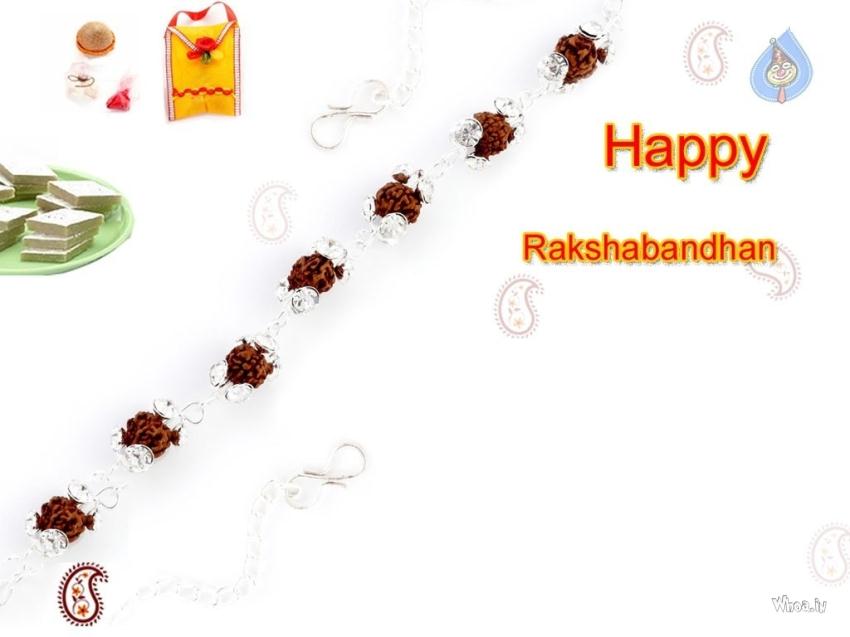 Happy Raksha Bandhan White Hd Wallpaper