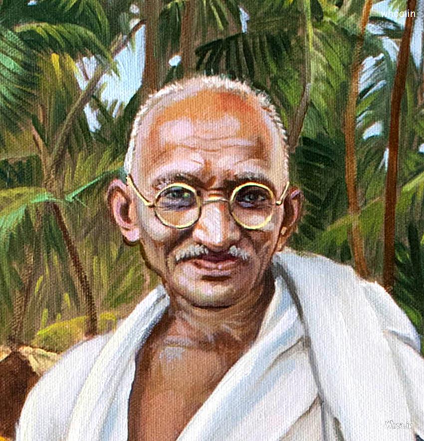 Mahatma Gandhi Oil Painting