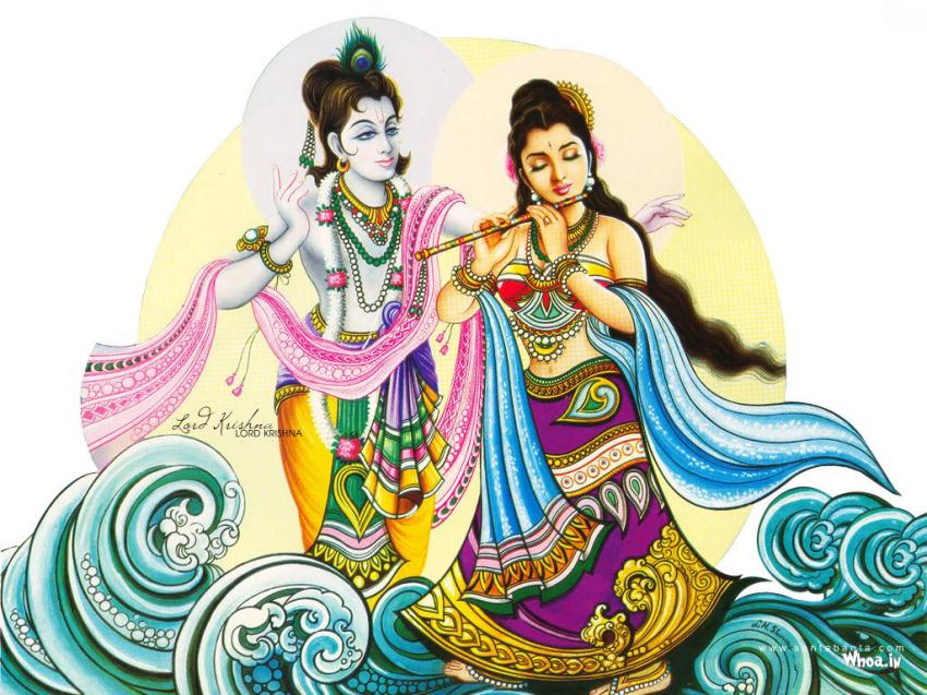 Radhe Krishna Beautiful Wallpaper
