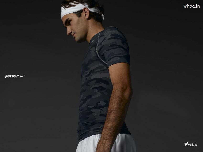 Roger Federer Black Hd Wallpaper