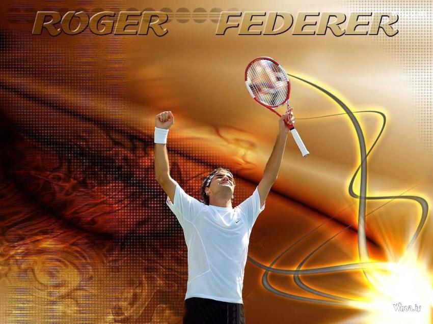 Roger Federer Celebrates Red Hd Wallpaper