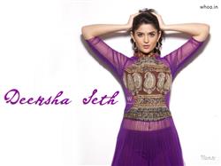 deeksha seth photoshoot in purple dress