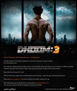 dhoom 3 action movie poster