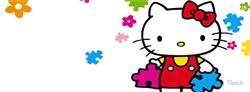 hello kitty coloring fb cover with white background