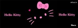 hello kitty pink and dark background fb cover