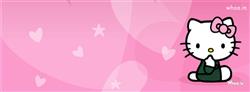 hello kitty sitting pink fb timeline cover