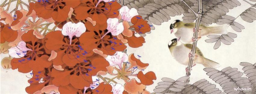 Sparrow Painting Facebook Cover