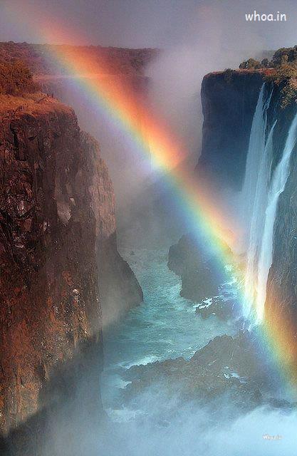 Colorful Rainbow In A Valley