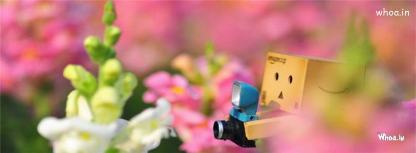 Danbo Robot Pink Background Fb Cover