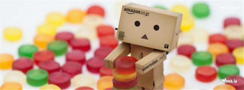 Danbo Robot With Colorful Candy Fb Cover