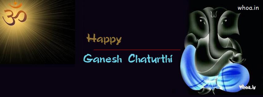 Happy Ganesh Chaturthi Blue And Dark Fb Cover