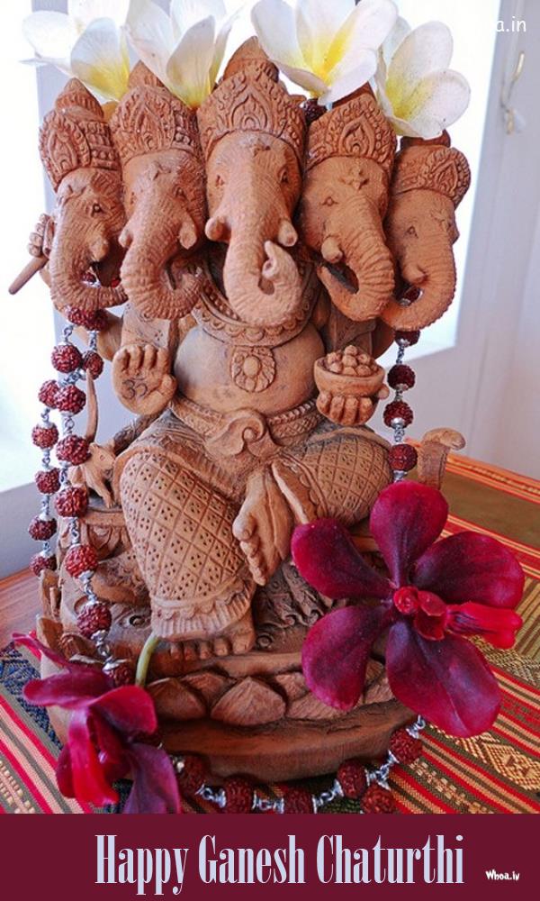 Happy Ganesh Chaturthi Statue Of Ganesh