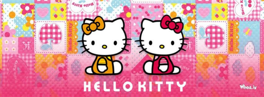 Hello Kitty In Yellow And Pink Dress Fb Cover