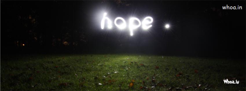 Hope Quote Art Creative Facebook Cover