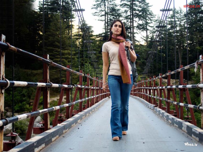 Kareena Kapoor Walking On A Bridge