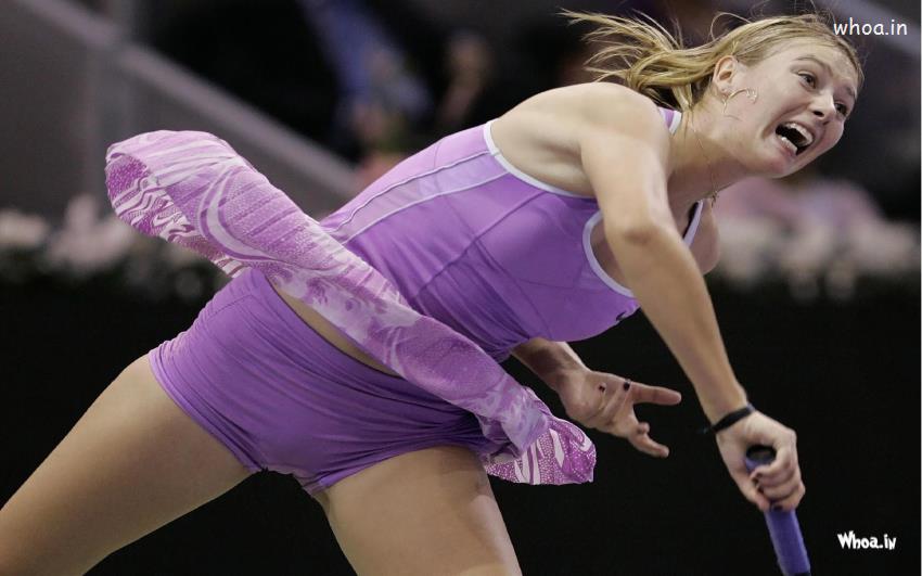 Mariya Sharapova Hitting A Short Angrily