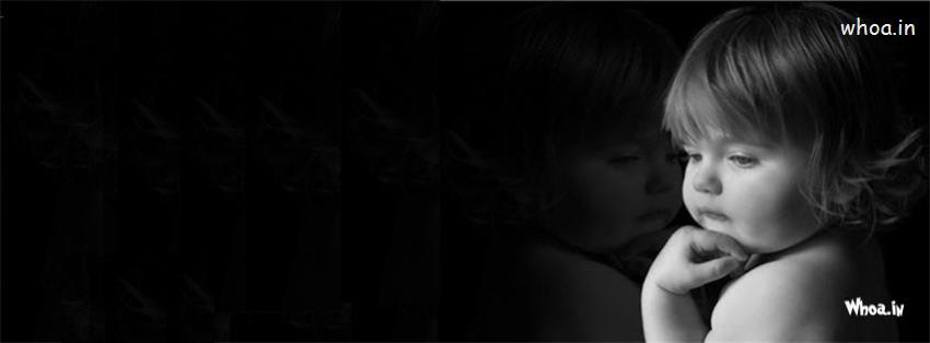 Sad Baby Black And White Facebook Cover