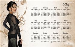 2014 Calender With Sunny Leone Wallpaper