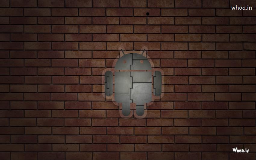 Android Symbol On Wall Desktop Wallpaper