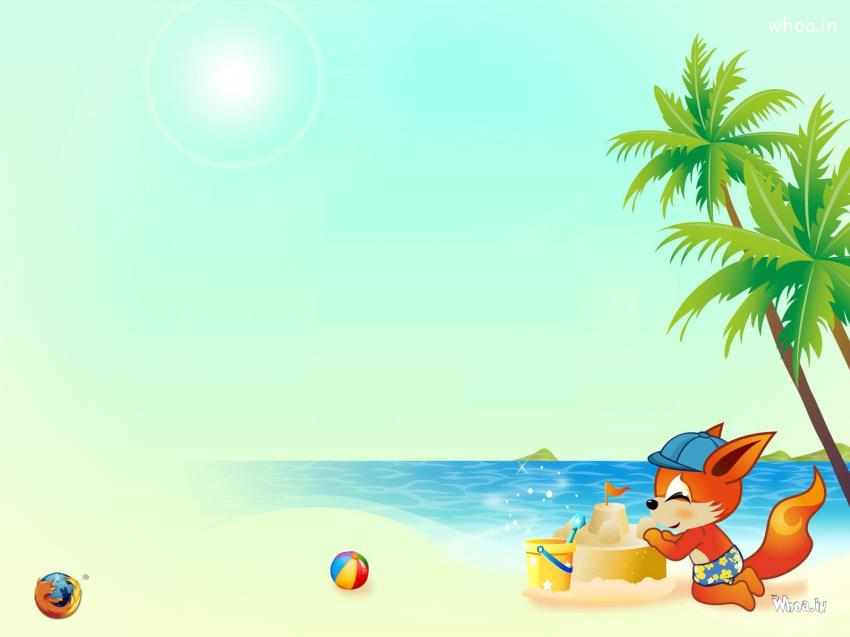 Firefox And Chrome Theme Cartoon Wallpaper For Desktop