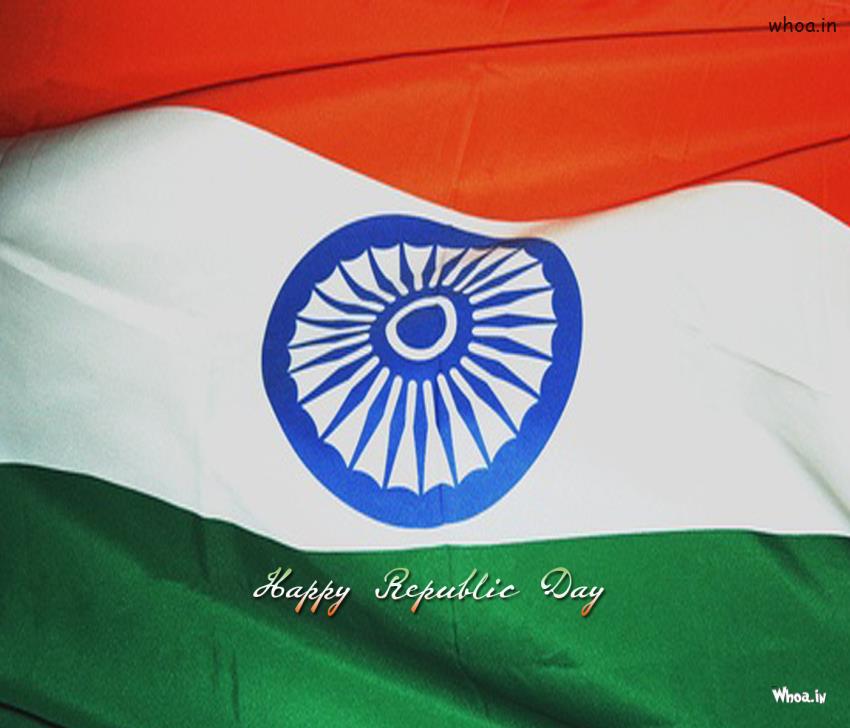 Happy Republic Day Wallpaper With Indian Flag