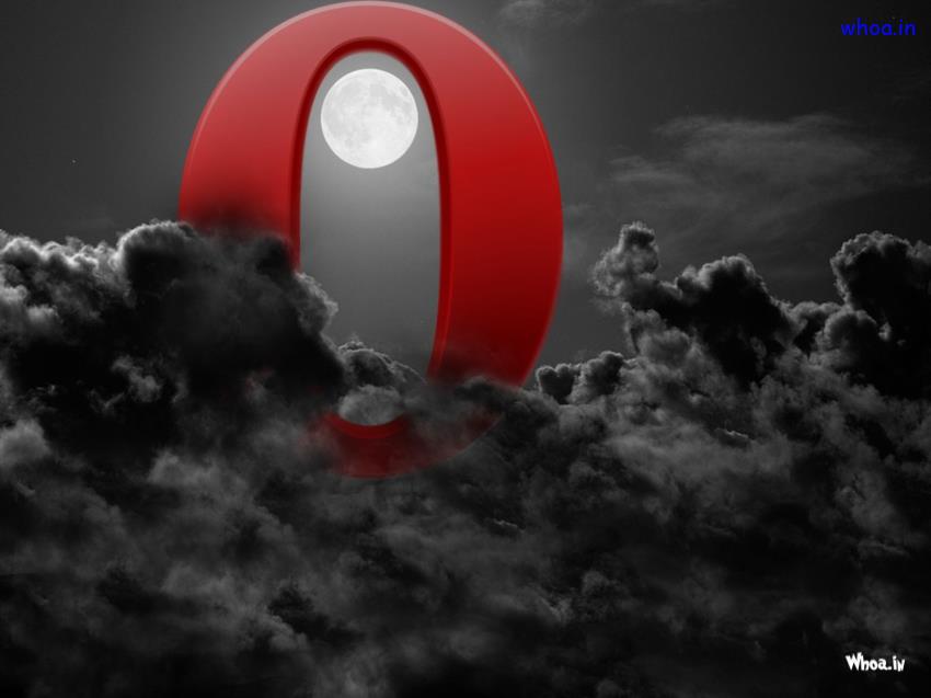 Opera Mini Browser Symbol With Moon