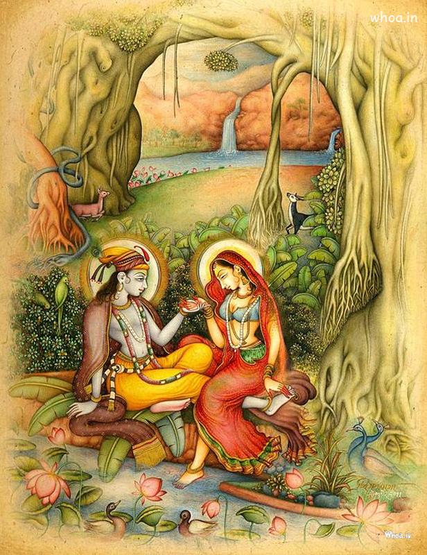 Radhe Krishna Love Paintings #1